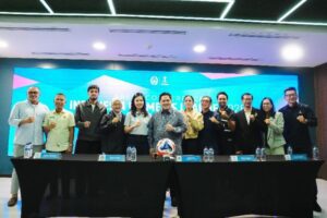 Ketua Umum PSSI Erick Thohir dalam konferensi pers peluncuran Indonesia Women’s League 2026/2027 di kantor ILeague, Menara Mandiri Lantai 19, Jakarta, Selasa (11/8/2026).