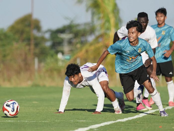 Laga uji coba Persiba Balikpapan vs PSGC Ciamis berakhir 1-1 (foto : Oficial Persiba)