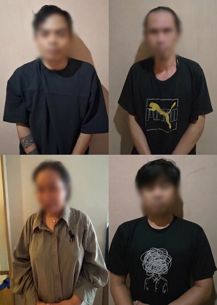 Para tersangka yang diamankan Polda Kaltim, termasuk sopir Kadis Pertanahan Balikpapan (foto : Inibalikpapan/JN)