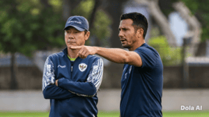 Mauro Jeronimo dan Shin Tae-yong (foto : Oficial Borneo FC dan PSSI)