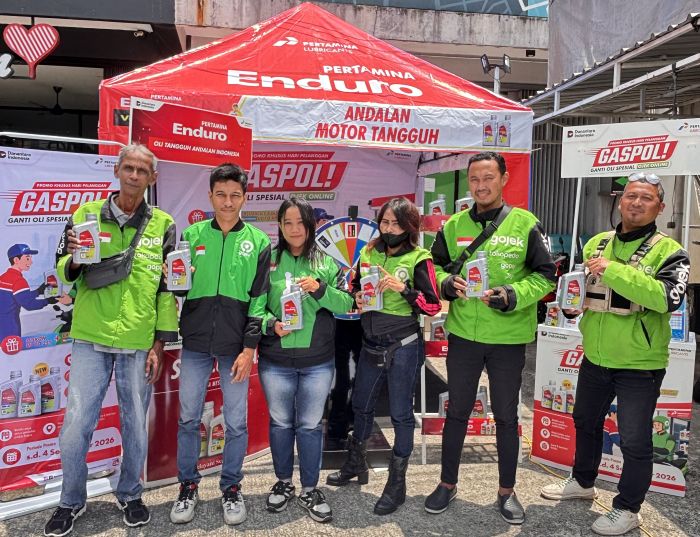 Mitra Ojol Balikpapan Dapat Diskon Oli 25 Persen dan Ganti Oli Gratis dari Pertamina