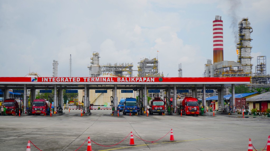 Fasilitas Integrated Terminal Balikpapan milik Pertamina.
