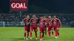Pemain Bali United FC saat merayakan kemenangan (foto : I League)