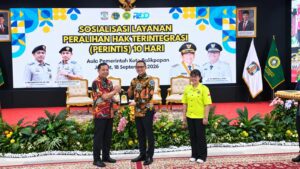 Sosialisasi Alur Layanan Peralihan Hak Terintegrasi (PERINTIS) 10 Hari, Jumat (18/9/2026).