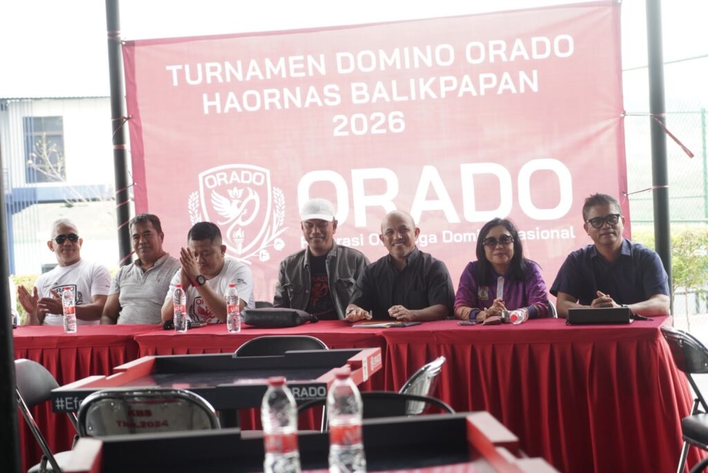 Pembukaan Pra Turnamen Domino Orado Haornas Balikpapan 2026 yang menjadi ajang pemanasan atlet jelang Piala Panglima TNI.