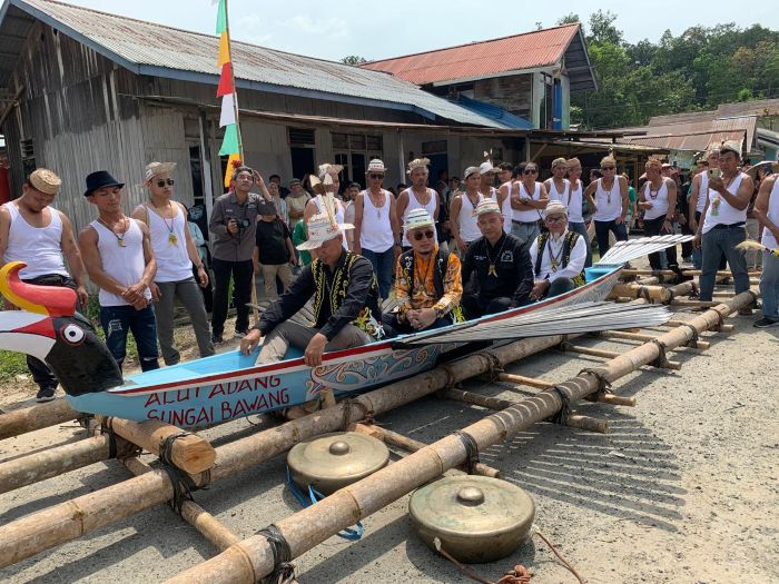 Festival Mecca Undat masyarakat Dayak Kenyah Desa Sungai Bawang, Kecamatan Muara Badak, Kabupaten Kutai Kartanegara (foto : Inibalikpapan/Syarifuddin)