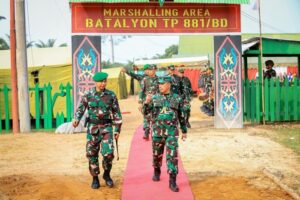 Pangdam VI Mulawarman Mayjen TNI Krido Pramono meninjau langsung kesiapan fasilitas dan medan latihan Super Garuda Shield di Kabupaten Nunukan,