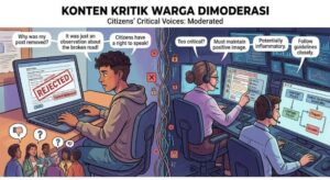 Koalisi Demokratisasi dan Moderasi Ruang Digital Indonesia (Koalisi Damai) mengecam praktik moderasi berlebihan atau over-moderation yang dinilai menyasar ekspresi warga yang sah, termasuk kritik terhadap pemerintah dan pejabat publik.