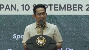 Wali Kota Balikpapan Rahmad Mas’ud saat menghadiri puncak Peringatan Hari Aksara Internasional dan Festival Pendidikan Nonformal (PNF Fest) 2026, Kamis 10 September 2026 (foto : Inibalikpapan/Samsul)