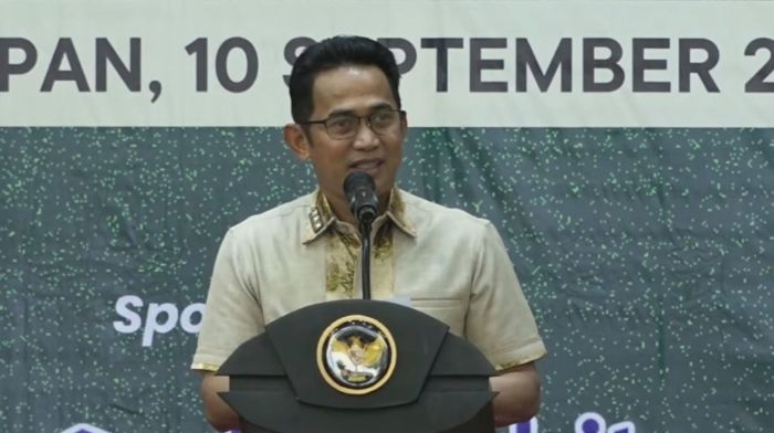 Wali Kota Balikpapan Rahmad Mas’ud saat menghadiri puncak Peringatan Hari Aksara Internasional dan Festival Pendidikan Nonformal (PNF Fest) 2026, Kamis 10 September 2026 (foto : Inibalikpapan/Samsul)