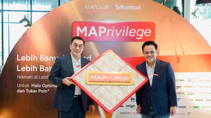 PT Telkomsel menggandeng PT Mitra Adiperkasa Tbk (MAP) meluncurkan MAPrivilege,