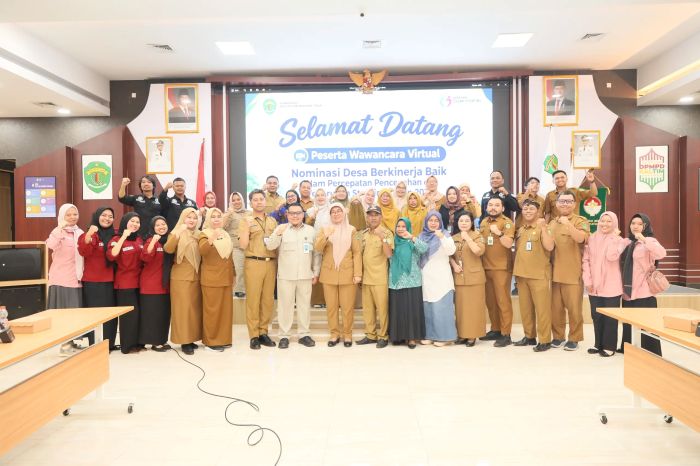 Tahapan penilaian dilakukan melalui wawancara dan pemaparan praktik baik secara virtual dari Aula Desa Mandiri DPMPD Provinsi Kalimantan Timur, Selasa (15/9/2026