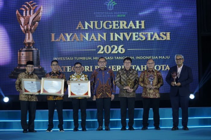 Anugerah Layanan Investasi 2026 berlangsung di Auditorium Nusantara Kementerian Investasi dan Hilirisasi/BKPM, Jakarta Selatan, Rabu (16/9/2026) (foto : Humas Pemkot Balikpapan)