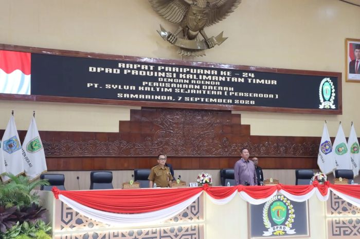 Rapat Paripurna ke-24 DPRD Kaltim Tahun 2026, Senin (7/9/2026),