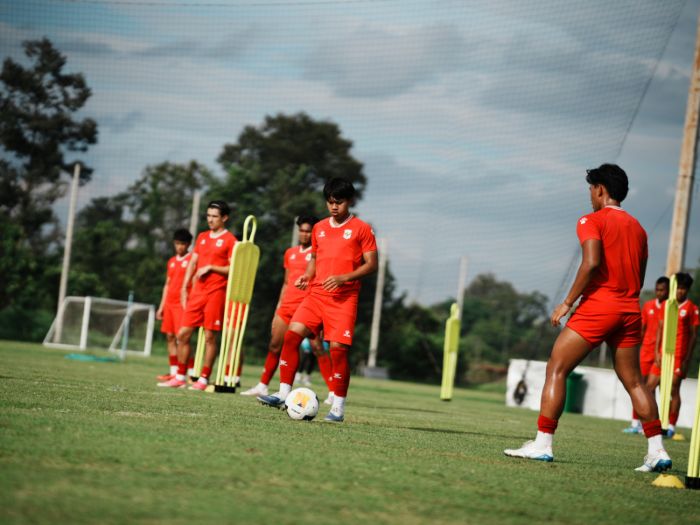 Pemain Timnas U-20 Indonesia saat menjalani latihan (foto : PSSI)
